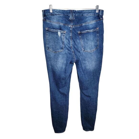 Good American ~ Good Waist High Rise Distressed Skinny Jeans Size 15 - Picture 8 of 11